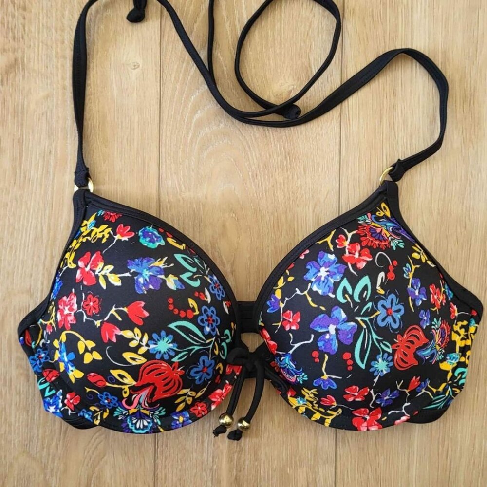NEW La Vie en Rose Aqua Push-up bikini top SMALL